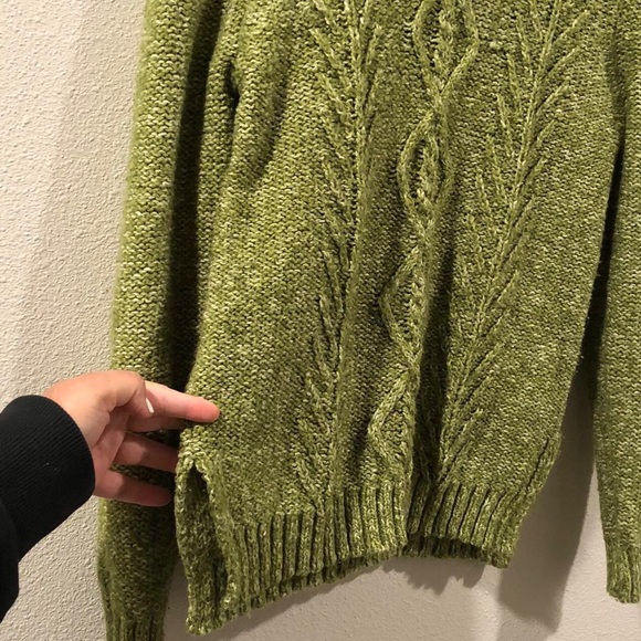 goblincore green st. john’s bay sweater - Picture 2 of 3